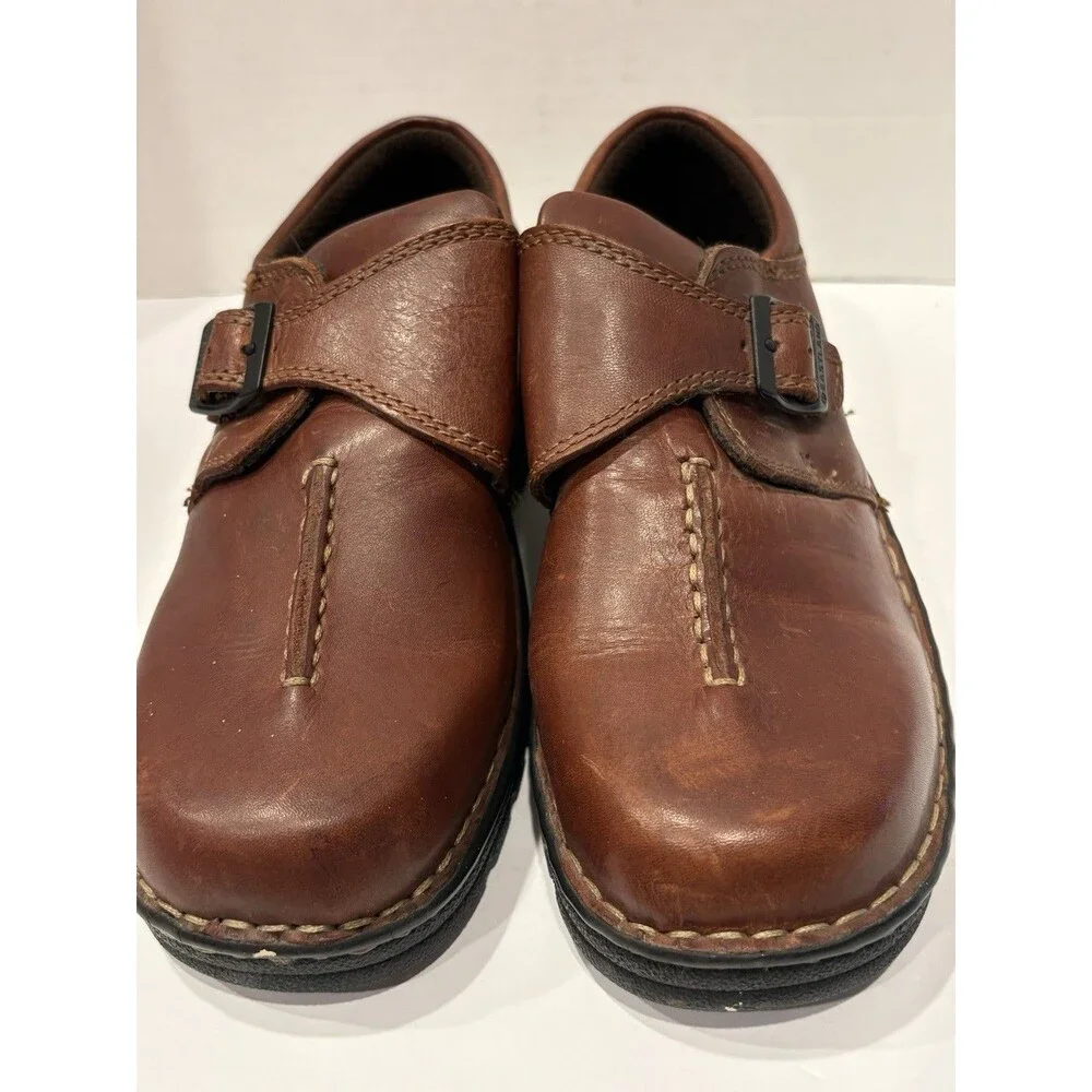 Eastland Syracuse Brown Leather Mary Jane Comfort Shoes Women’s 8W Wide EUC